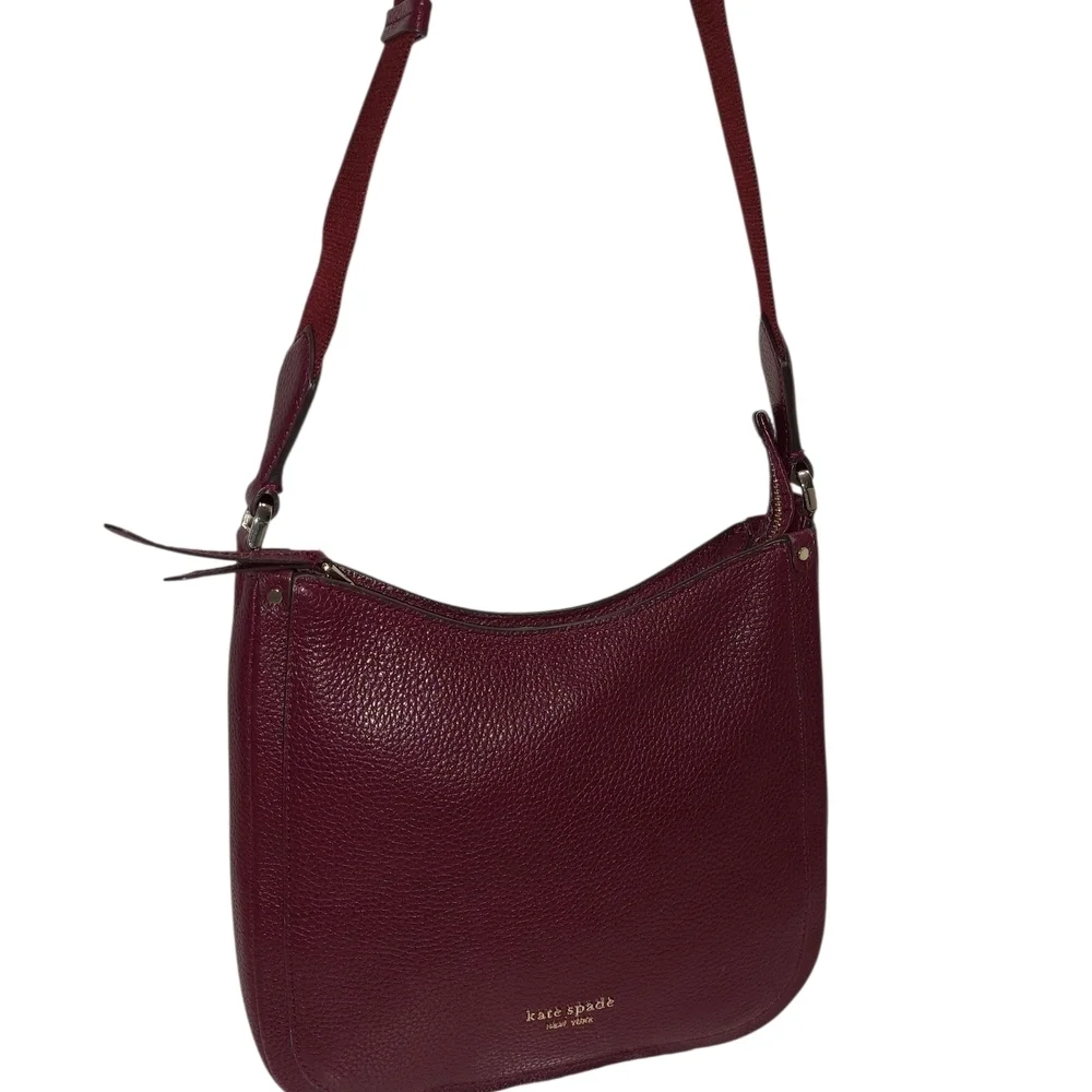 Kate Spade Burgundy Roulette Messenger Crossbody Bag